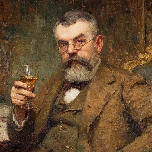 A symposium guest raising a glass
