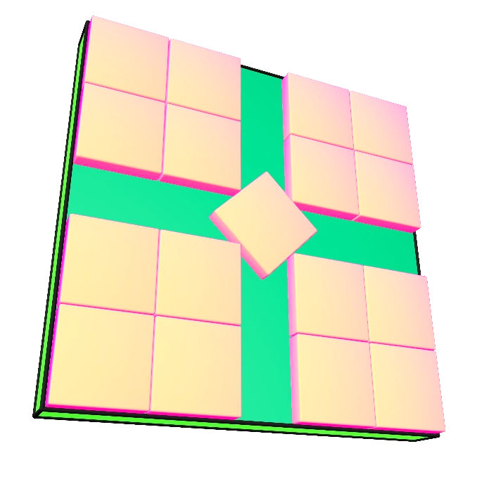 Symmetric packing of 17 squares